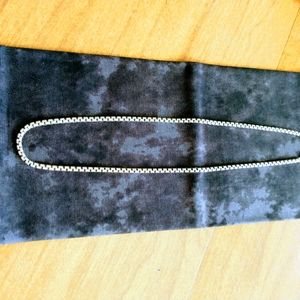 .925 rounded box cut Italian Sterling silver chain